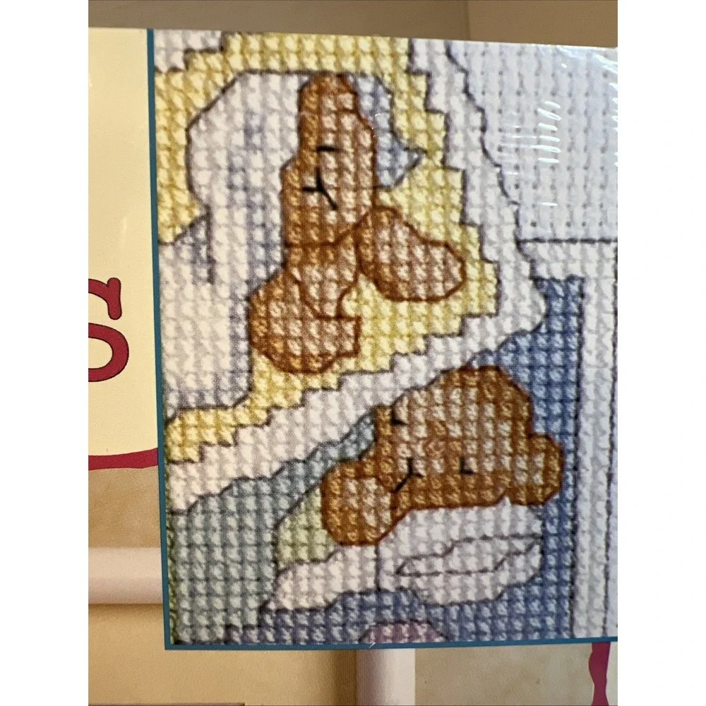 BABY STEPS ~ BEAR PHOTO FRAME Cross Stitch Janlynn Kit #1136-04 Personalize NEW